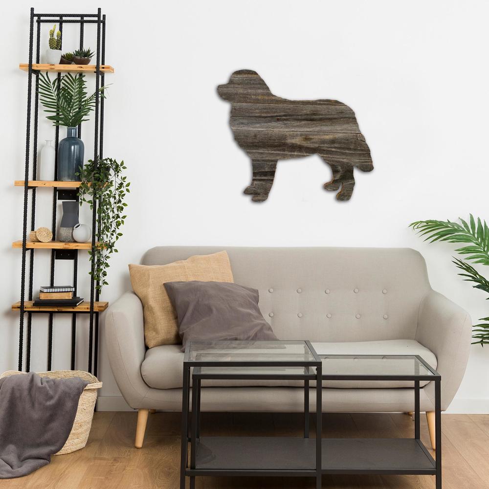 Rustic Farmhouse Bernese Mountain Dog Cutout Reclaimed Wood Silhouette