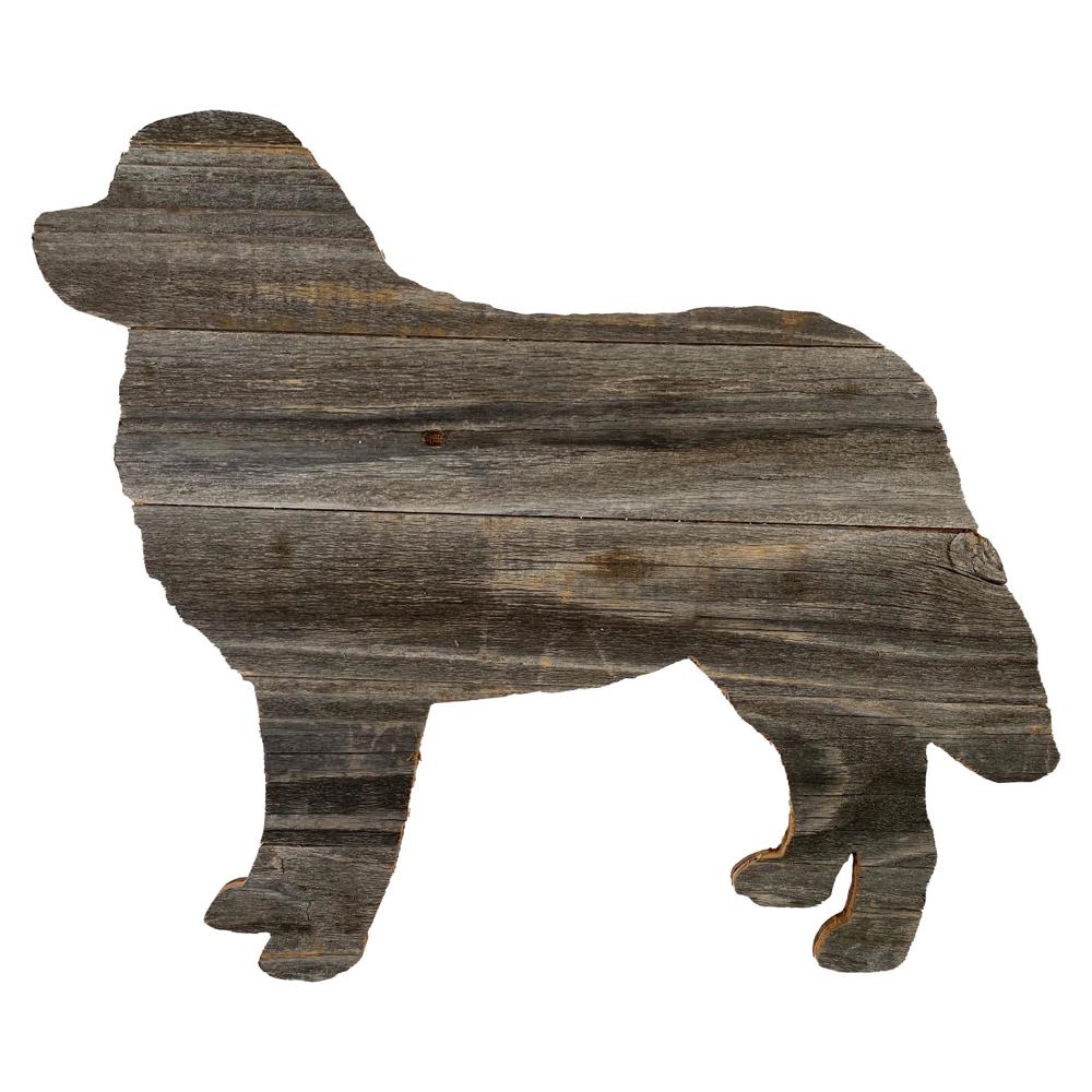 Rustic Farmhouse Bernese Mountain Dog Cutout Reclaimed Wood Silhouette