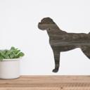 Boxer 12 inches Rustic Farmhouse Boxer Cutout Reclaimed Wood Silhouette