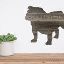 Bulldog 24 inches Rustic Farmhouse Bulldog Cutout Reclaimed Wood Silhouette