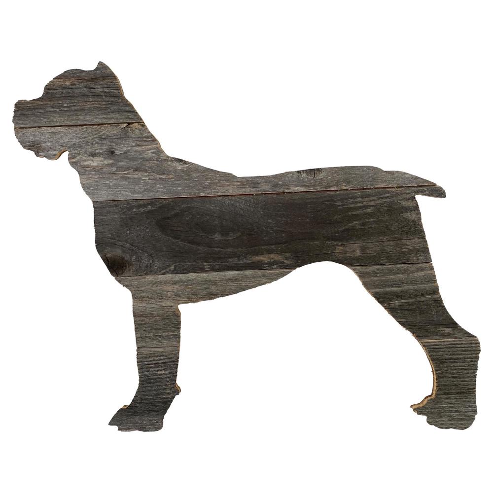 Rustic Farmhouse Cane Corso Cutout Reclaimed Wood Silhouette