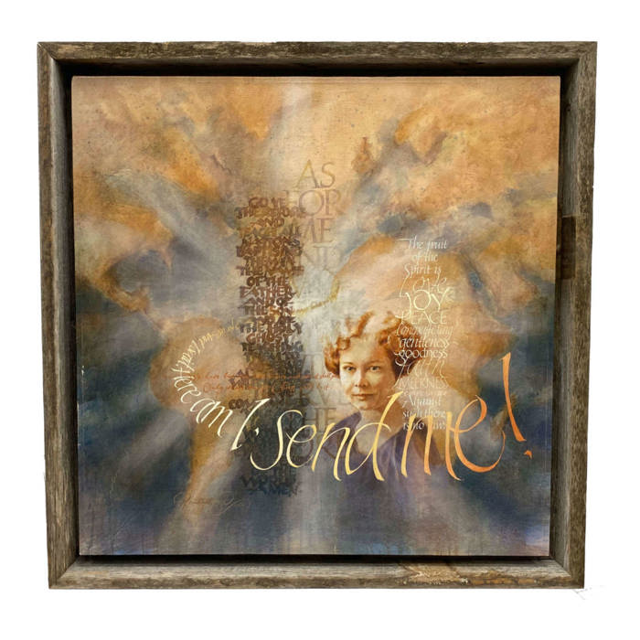 Rustic Farmhouse Canvas Series Floating Wood Frame