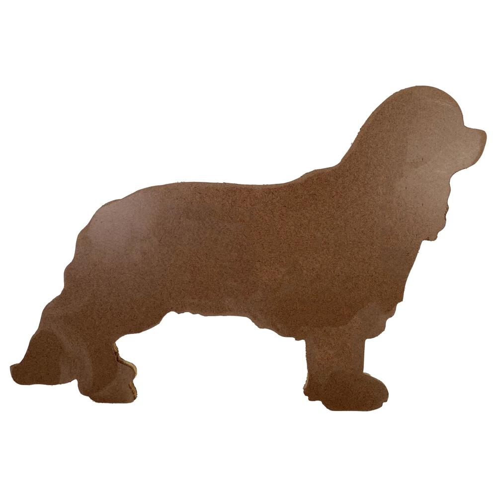 Rustic Farmhouse Cavalier King Charles Spaniel Cutout Reclaimed Wood Silhouette