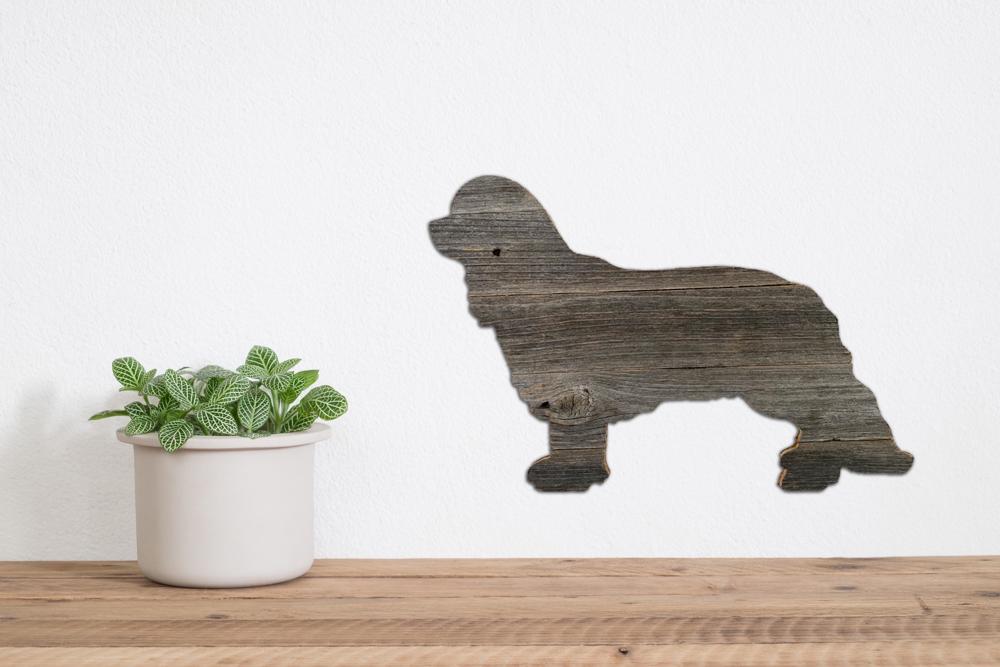 Rustic Farmhouse Cavalier King Charles Spaniel Cutout Reclaimed Wood Silhouette