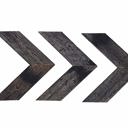 Smoky Black Rustic Farmhouse 11 in. x 14 in. Reclaimed Wood Chevron Arrows (Set of 3)