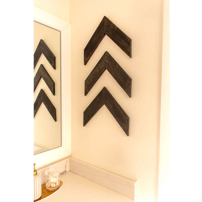 Rustic Farmhouse 11 in. x 14 in. Reclaimed Wood Chevron Arrows (Set of 3)