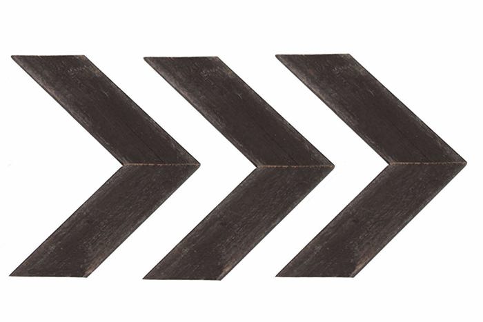 Rustic Farmhouse 11 in. x 14 in. Reclaimed Wood Chevron Arrows (Set of 3)