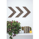 Espresso Rustic Farmhouse 11 in. x 14 in. Reclaimed Wood Chevron Arrows (Set of 3)