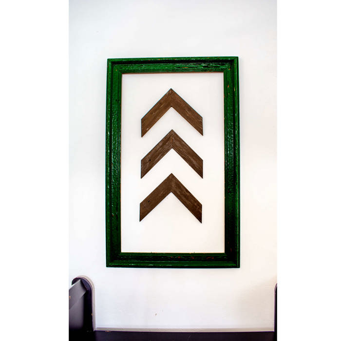 Rustic Farmhouse 11 in. x 14 in. Reclaimed Wood Chevron Arrows (Set of 3)