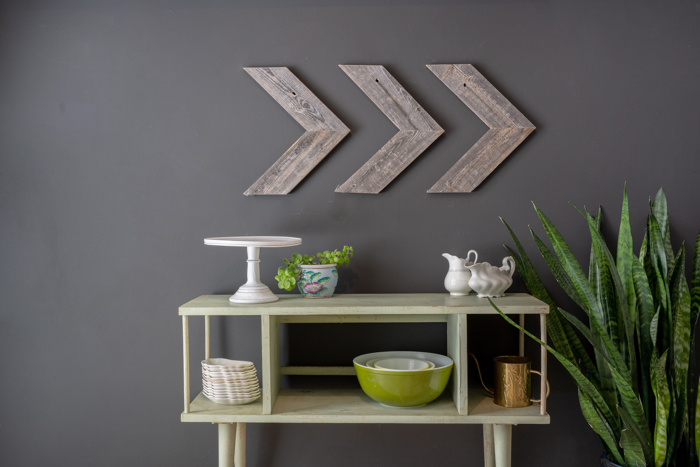 Rustic Farmhouse 11 in. x 14 in. Reclaimed Wood Chevron Arrows (Set of 3)