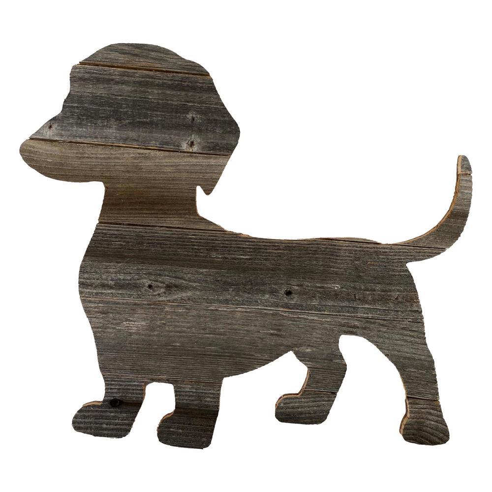 Rustic Farmhouse Dachshund Cutout Reclaimed Wood Silhouette