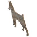 Doberman Pinscher 12 inches Rustic Farmhouse Doberman Pinscher Cutout Reclaimed Wood Silhouette