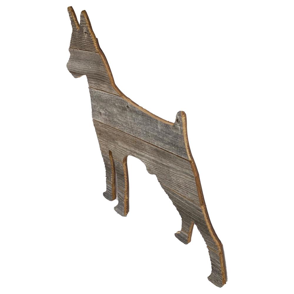 Rustic Farmhouse Doberman Pinscher Cutout Reclaimed Wood Silhouette