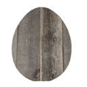 Weathered Gray 12 inches Rustic Farmhouse Reclaimed Wooden Egg Decor