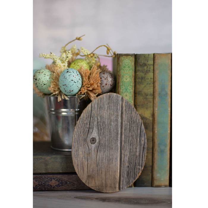 Rustic Farmhouse Reclaimed Wooden Egg Decor