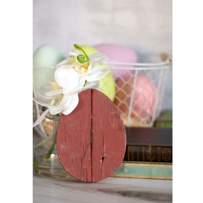 Rustic Farmhouse Reclaimed Wooden Egg Decor