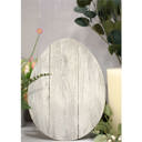 White Wash 12 inches Rustic Farmhouse Reclaimed Wooden Egg Decor