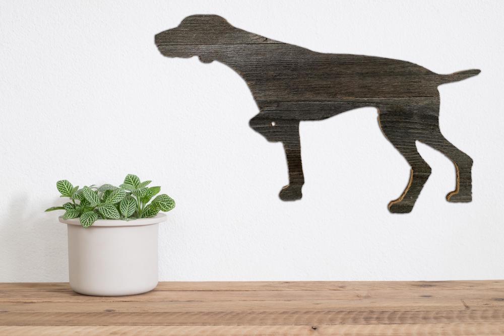 Rustic Farmhouse German Short Haired Pointer Cutout Reclaimed Wood Silhouette