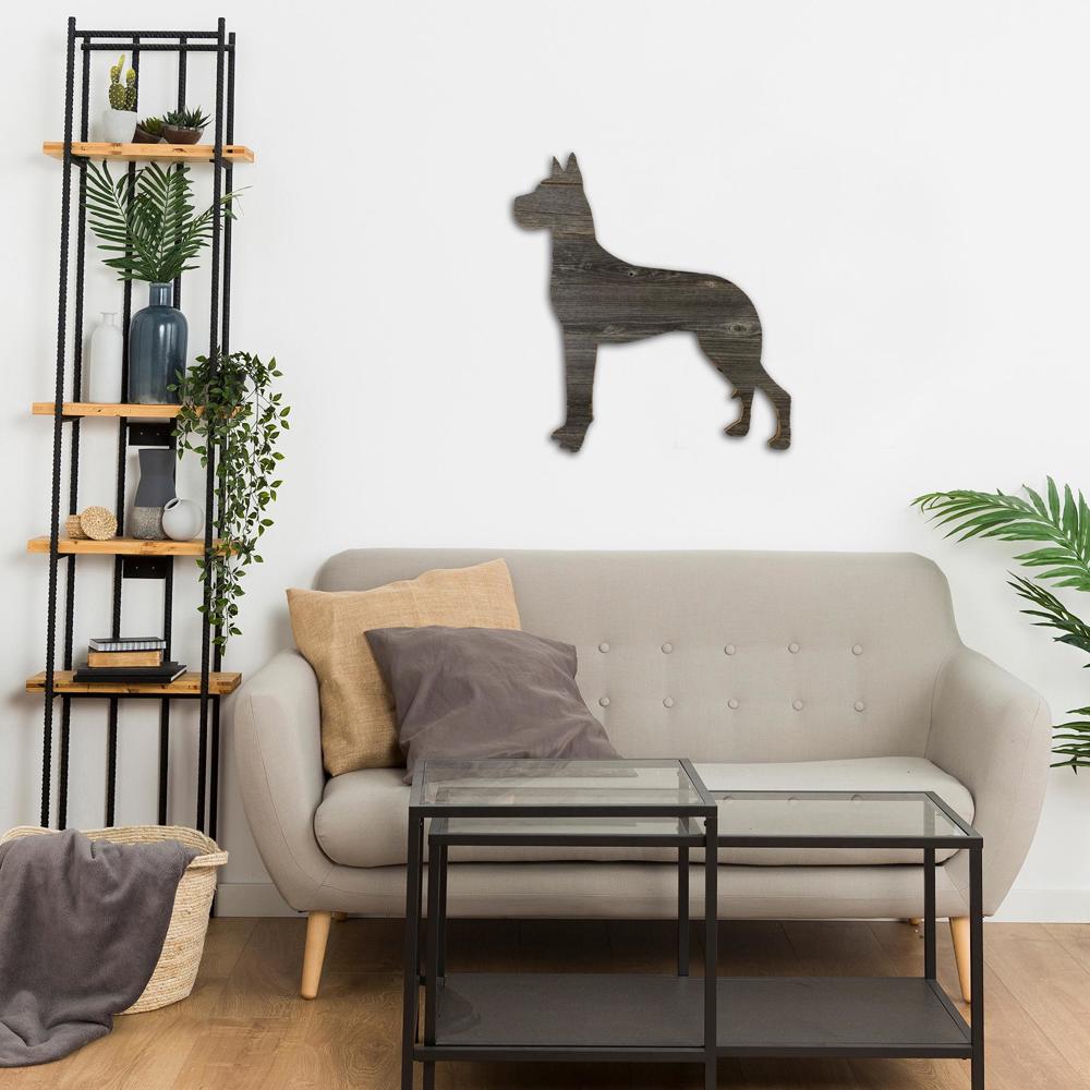 Rustic Farmhouse Great Dane Cutout Reclaimed Wood Silhouette