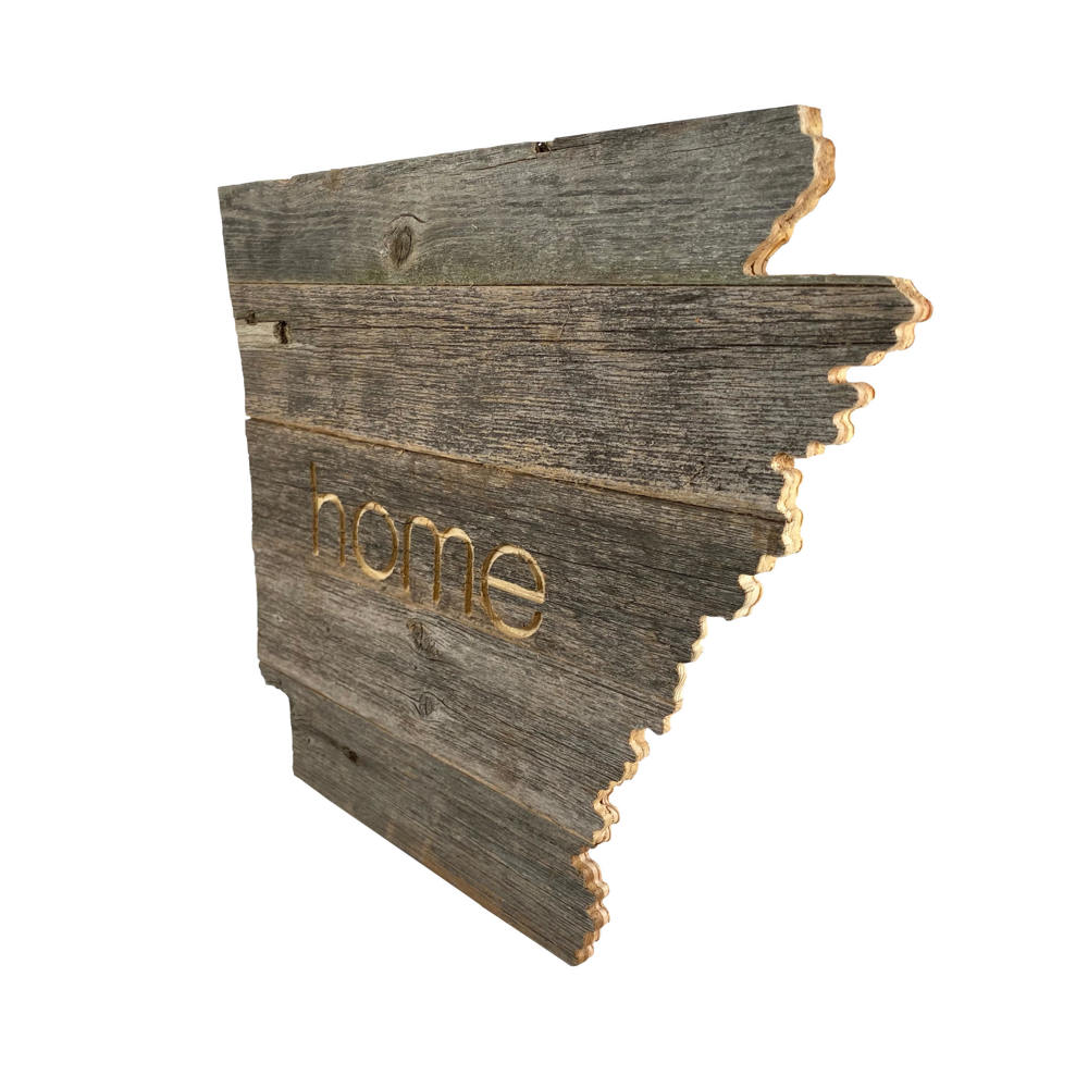 Rustic Farmhouse Reclaimed Wood Home State Wall Sign