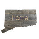 Connecticut Rustic Farmhouse Reclaimed Wood Home State Wall Sign