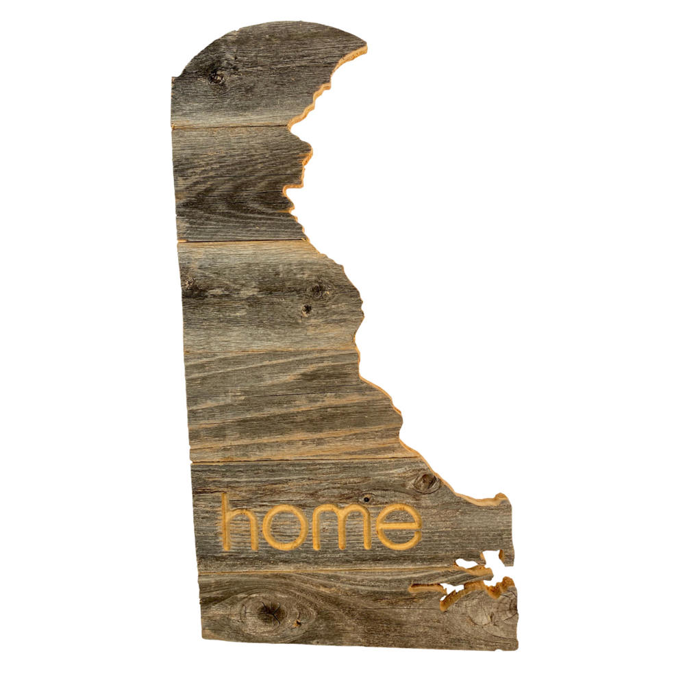 Rustic Farmhouse Reclaimed Wood Home State Wall Sign