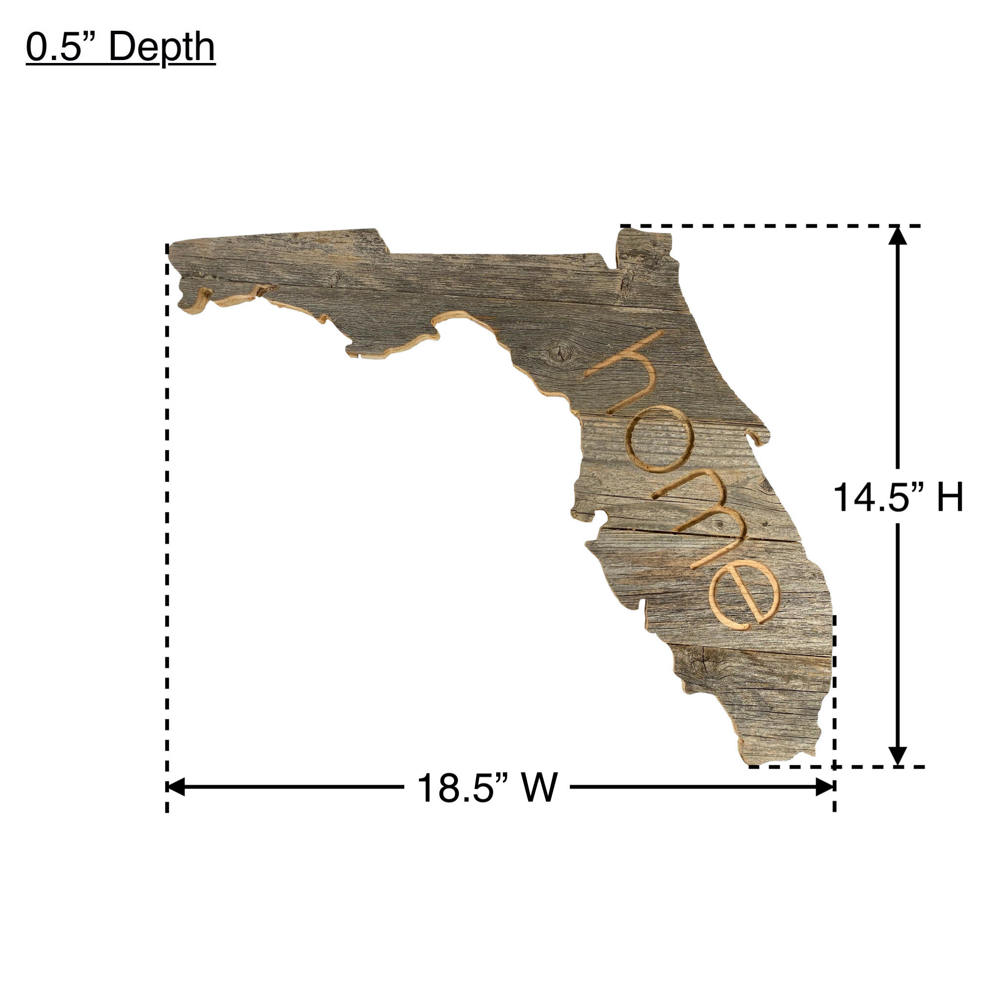 Rustic Farmhouse Reclaimed Wood Home State Wall Sign