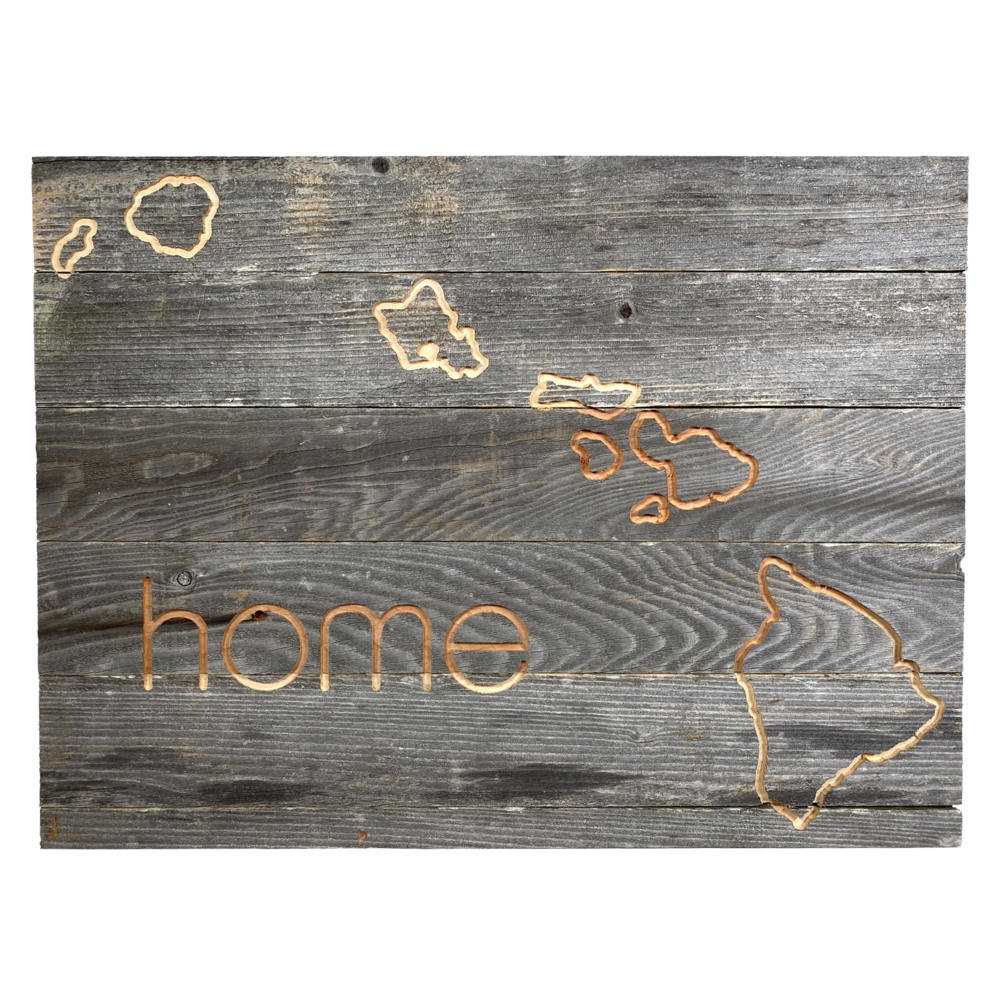 Rustic Farmhouse Reclaimed Wood Home State Wall Sign