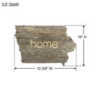 Iowa Rustic Farmhouse Reclaimed Wood Home State Wall Sign