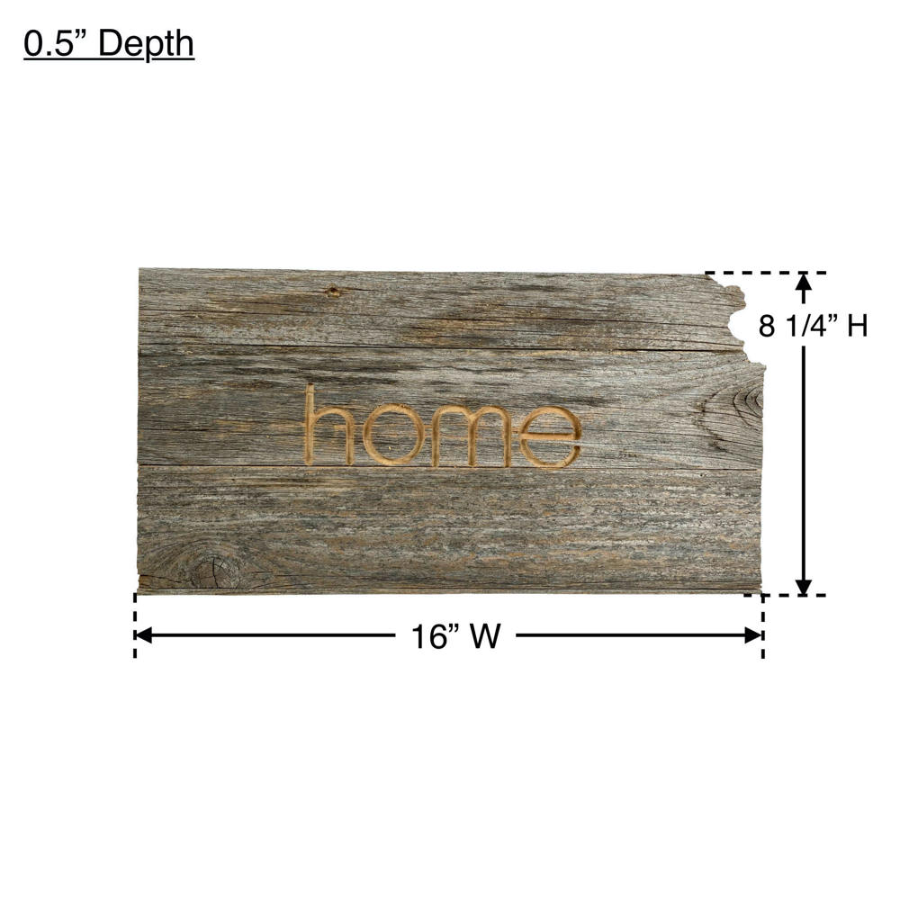 Rustic Farmhouse Reclaimed Wood Home State Wall Sign