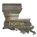 Louisiana Rustic Farmhouse Reclaimed Wood Home State Wall Sign