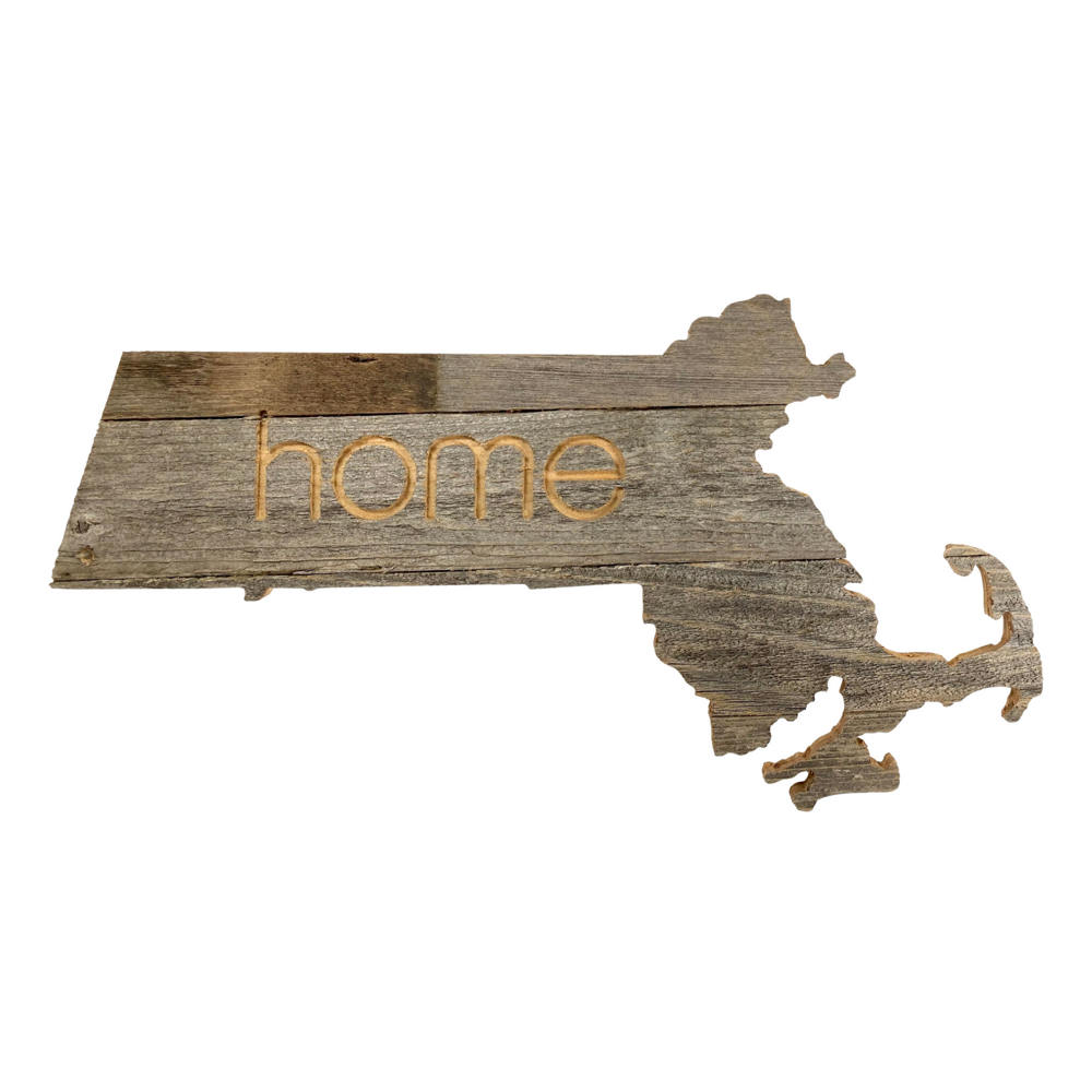 Rustic Farmhouse Reclaimed Wood Home State Wall Sign