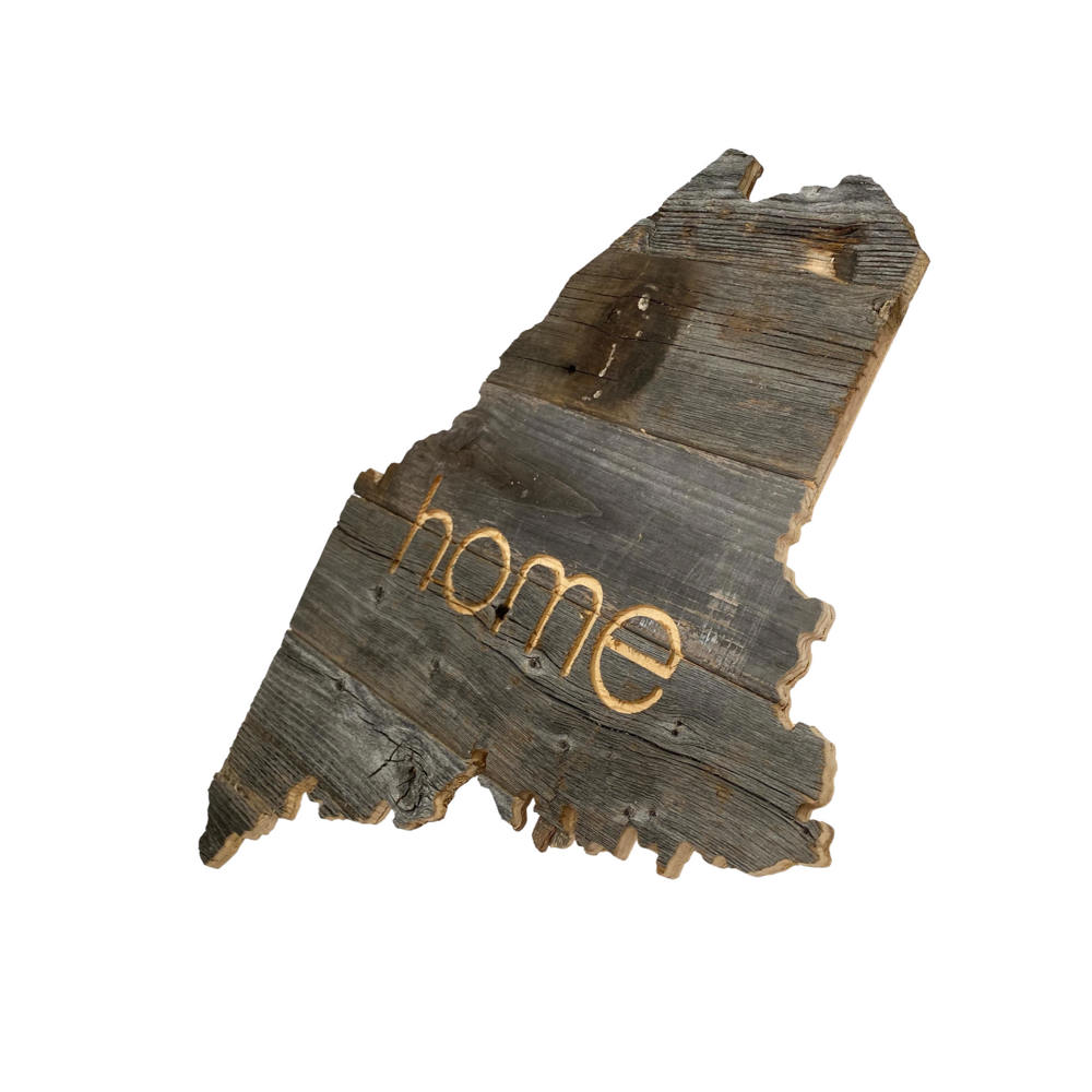 Rustic Farmhouse Reclaimed Wood Home State Wall Sign