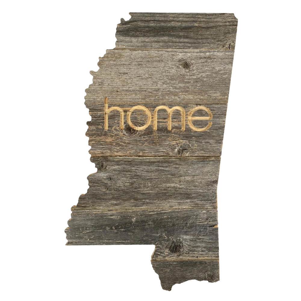 Rustic Farmhouse Reclaimed Wood Home State Wall Sign