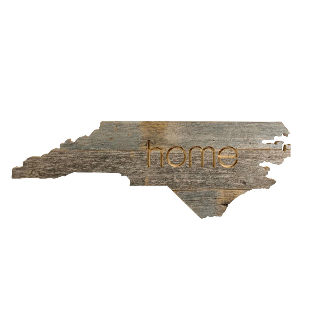 Rustic Farmhouse Reclaimed Wood Home State Wall Sign