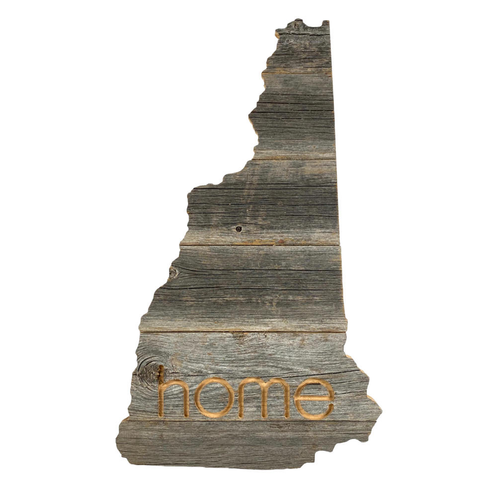 Rustic Farmhouse Reclaimed Wood Home State Wall Sign