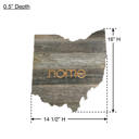 Ohio Rustic Farmhouse Reclaimed Wood Home State Wall Sign