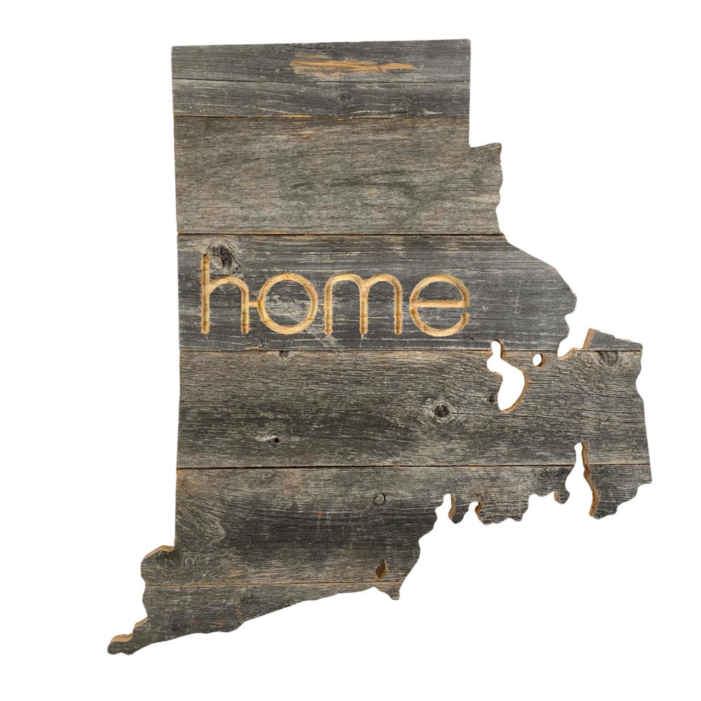 Rustic Farmhouse Reclaimed Wood Home State Wall Sign