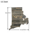 Rhode Island Rustic Farmhouse Reclaimed Wood Home State Wall Sign