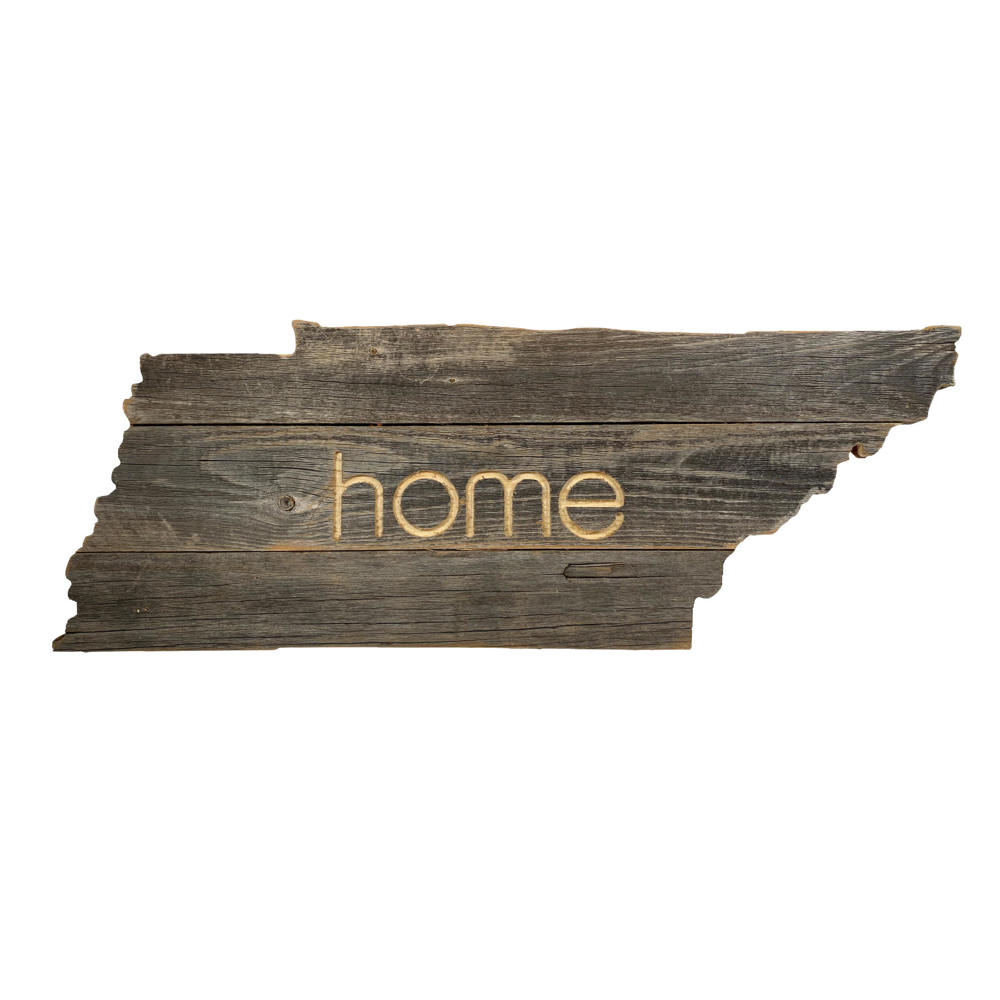 Rustic Farmhouse Reclaimed Wood Home State Wall Sign