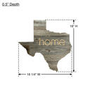 Texas Rustic Farmhouse Reclaimed Wood Home State Wall Sign