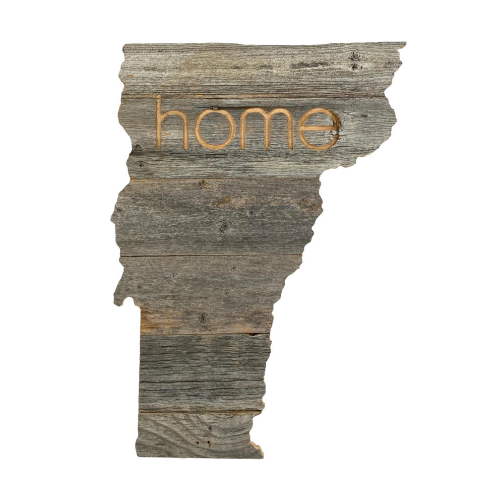 Rustic Farmhouse Reclaimed Wood Home State Wall Sign