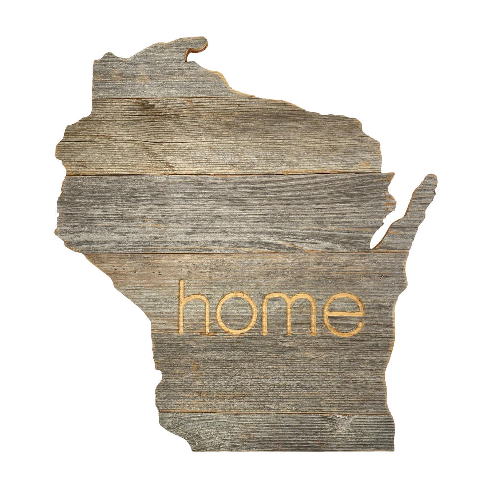 Rustic Farmhouse Reclaimed Wood Home State Wall Sign