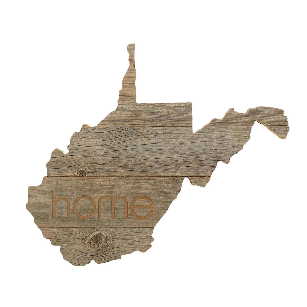 Rustic Farmhouse Reclaimed Wood Home State Wall Sign