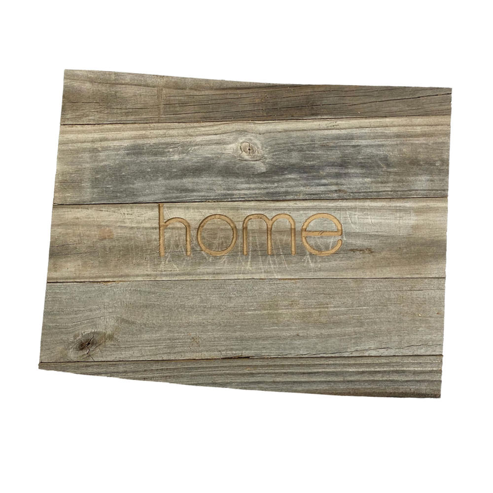 Rustic Farmhouse Reclaimed Wood Home State Wall Sign