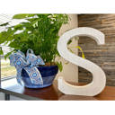  Decorative Free Standing White Decorative Monogram Wood Letter