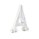 White Wash A Decorative Free Standing White Decorative Monogram Wood Letter