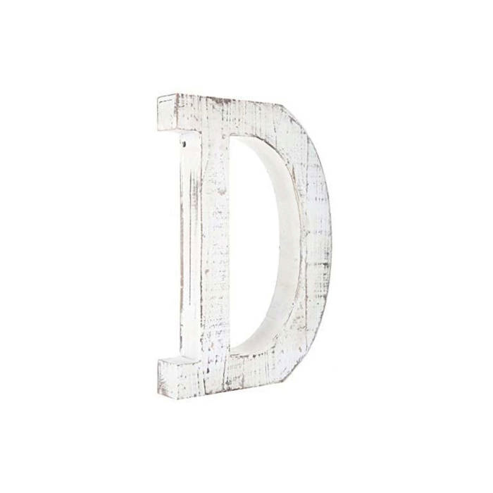 Decorative Free Standing White Decorative Monogram Wood Letter