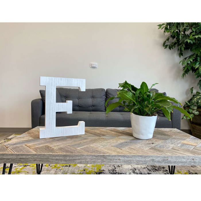 Decorative Free Standing White Decorative Monogram Wood Letter