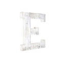 White Wash E Decorative Free Standing White Decorative Monogram Wood Letter